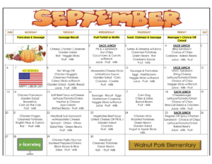 September Lunch Menu