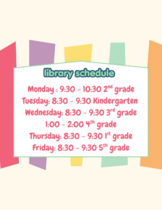 Library Schedule 26-27